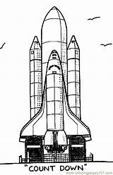 Coloring Space Shuttle Transport Air Printable Color Pages sketch template