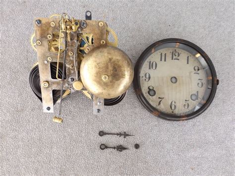 antique waterbury mantle shelf clock bell movement dial hands clock parts antique price