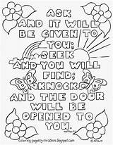 Matthew Verses Scripture Seek Book Knock Philippians Adron Coloringpagesbymradron sketch template