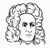 Newton Isaac Kopf Gesicht Ausmalbild sketch template