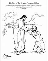 Man Heals Demon Possessed Bible Legion Healed Kidscorner Miracles Reframemedia Getcolorings Script sketch template