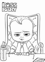 Boss Baby Coloring Pages President Printable Print Color sketch template