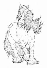 Coloring Pages Gypsy Vanner Horse Drawing Adult Colouring Deviantart Horses Color Drawings Printable Print Lineart Books Visit Fjord Getdrawings Getcolorings sketch template