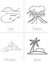 Landforms Coloring Book Pages Kids Drawing Sheet Printable Landform Worksheet Plateau Worksheets Earth Volcano Twisty Sheets Getcolorings Twistynoodle Science Cinder sketch template