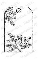 Obsession Impression Branch Mounted Baker Pine Alesa Cling Stamp Rubber Tag sketch template