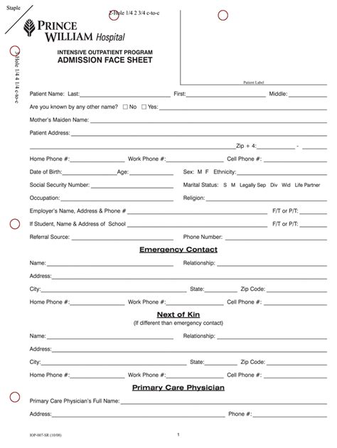 face sheet   form fill   sign printable  template