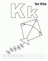 Kite Coloring Pages Printable Letter Handwriting Drawing Practice Clipart Kids Worksheets Alphabet Improve Library Kindergarten Getdrawings Popular sketch template