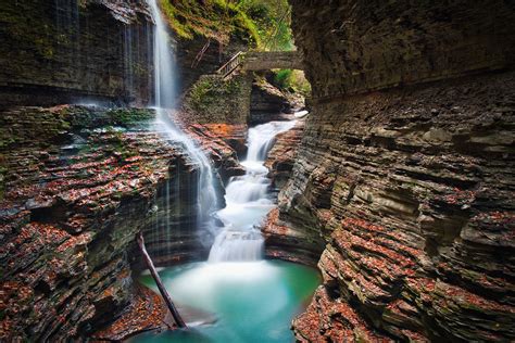 chase waterfalls  watkins glen state park   finger lakes region