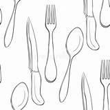 Cutlery sketch template
