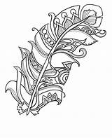 Feather Funky Coloringpages Colouring Effortfulg Getdrawings sketch template