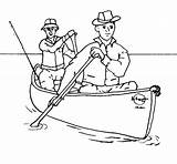 Coloring Canoe Canoagem Kayak Rowing sketch template