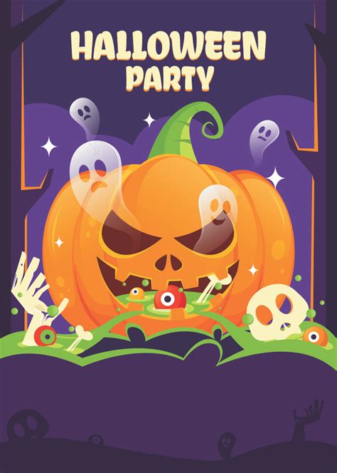 halloween birthday party printable invitation templates