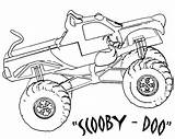 Monster Coloring Truck Jam Pages Scooby Doo Avenger sketch template