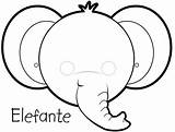 Elefante Mascaras Mascara Antifaz Caretas Niños Máscaras Maschere Applique Careta Cinco Paz Cocodrilo Animalitos Orientacionandujar sketch template