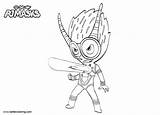 Pj Masks Coloring Gecko Pages Drawing Line Kids Gekko Printable Colouring sketch template