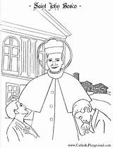 Coloring Bosco Catholic Saints Feast sketch template