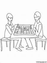 Chess Coloring Pages Getcolorings Getdrawings sketch template