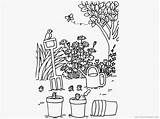 Coloring Pages Fence Garden Flower Picket Gardens Color Popular Getcolorings sketch template
