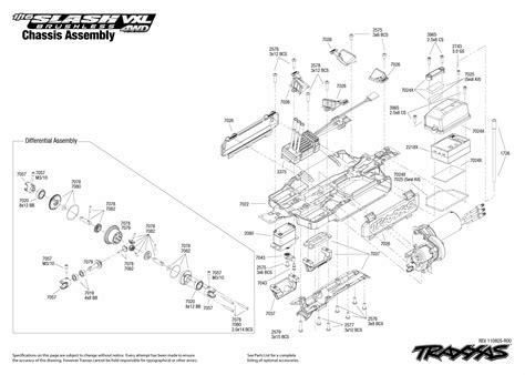 chassis exploded view  slash  vxl traxxas