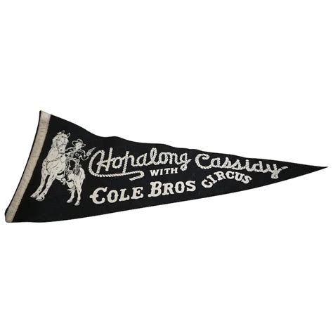 Hopalong Cassidy Cole Bros Circus Pennant Ruby Lane