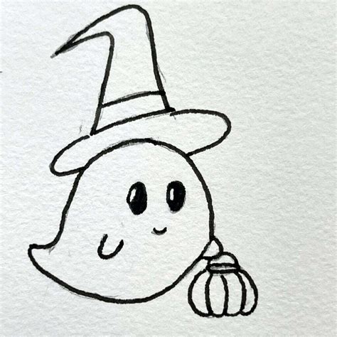 easy halloween witch drawings