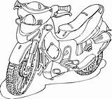 Colorear Motocyclette Motorcycles Sheet Medios Transporte sketch template