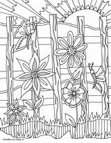 Coloring Pages Doodle Flower Hippie Flowers Alley Color Doodles March Printable Adult Simple Garden Choose Board Springtime Popular sketch template