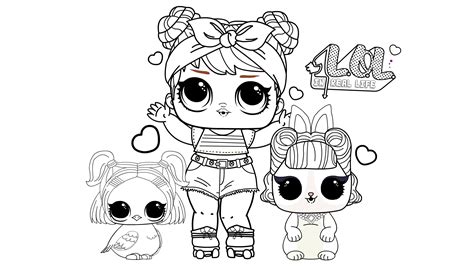 lol surprise dolls  pets coloring book   draw lol doll