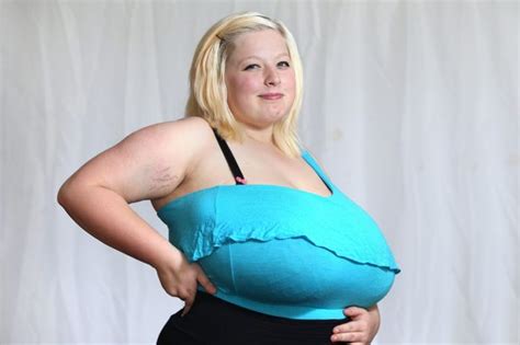 woman with giant 42n breasts told by doctors her boobs aren t big enough for nhs operation