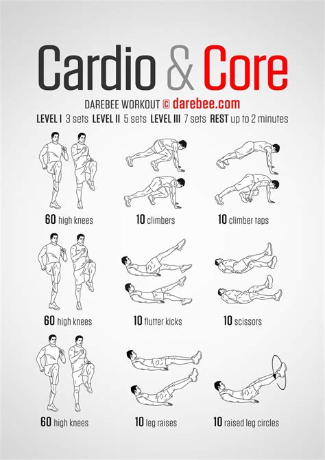 cardio core darebee workout  fitness workouts workout cardio  home workouts weight