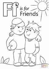 Coloring Friends Letter Pages Preschool Preschoolers Printable Super Friendship Kids Crafts Friend Sheets Worksheets Supercoloring Family Toddlers Activities Animals Kindergarten sketch template