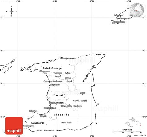 blank map  trinidad