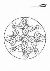Print Krokotak Mandala Butterfly Coloring Mandal Kids Insect Colouring Pages Printables Spring Choose Board sketch template