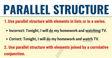 parallelism definition examples  parallel structure  english esl forums