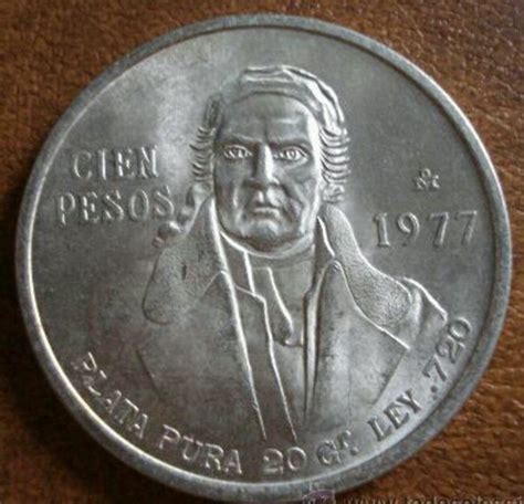 Moneda De Plata Pura 100 Pesos 1977 750 00 En Mercado Libre