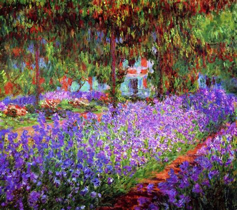 Irises In Monet S Garden At Giverny Painting By Claude Monet