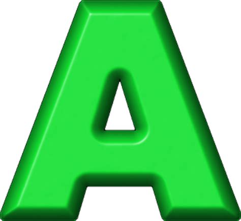 alphabets green refrigerator magnet