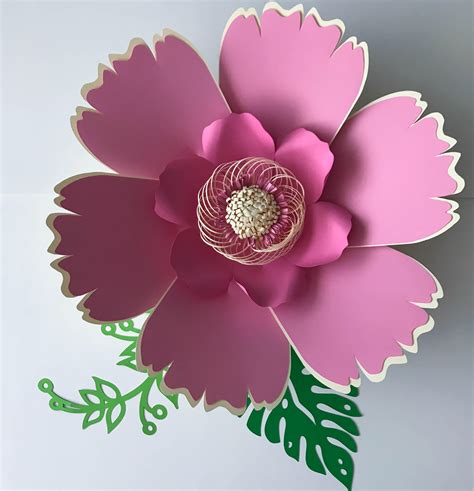 paper flowers svg petal  paper flower template digital version