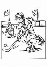 Hockey Coloring Ice Pages Large sketch template