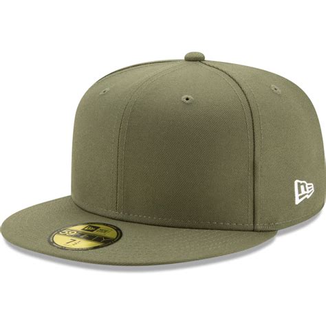 era olive green blank fifty fitted hat
