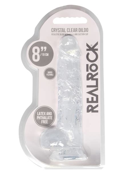 realrock 8 inch crystal clear realistic dildo