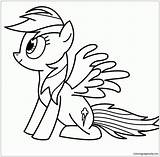 Dash Rainbow Little Pony Coloring Pages Lovely Color Outline Coloringpagesonly Printable Print sketch template