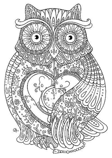 animal mandala coloring page    print   owl