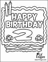 Birthday Coloring Pages 2nd Color Printable Happy Cake Old Kids Holiday Sheets Sheet Two Google Year Season Birthdays Party Years sketch template