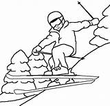 Coloring Pages Winter Ski Doo Sport Kids Skiing Sports Printable Clip Drawing Clipart Library Colouring Color Sheets Jet Getdrawings Sky sketch template