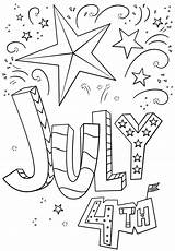 Coloring July Pages 4th Kids sketch template