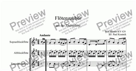 flute magic  magic flute  sheet   file