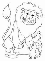 Lion Mouse Coloring Story Pages Kids Printable Fable Color Template Sketch Getcolorings Print Aesop sketch template