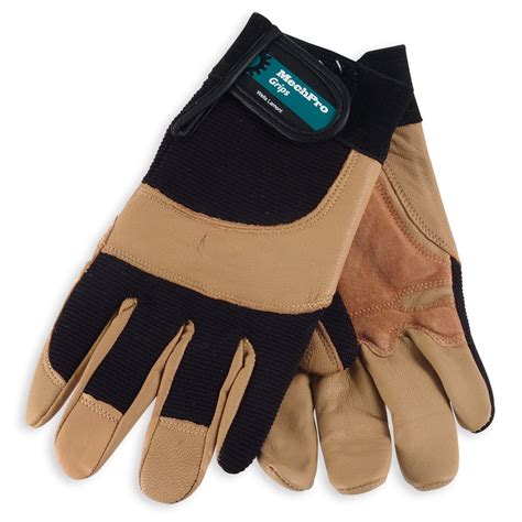 mens leather mechanics work gloves  wells lamont  xl