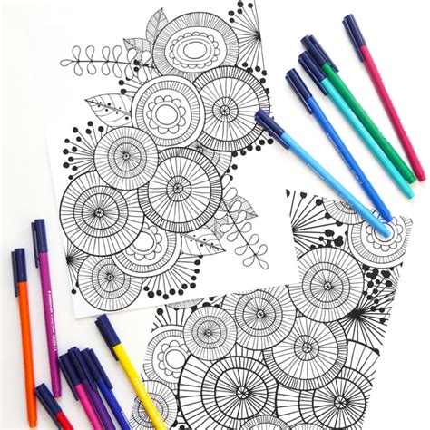 zentangle colouring pages kate hadfield designs